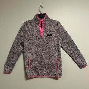 Simply Southern Pink Space Dye Pullover Jacket Size Medium
